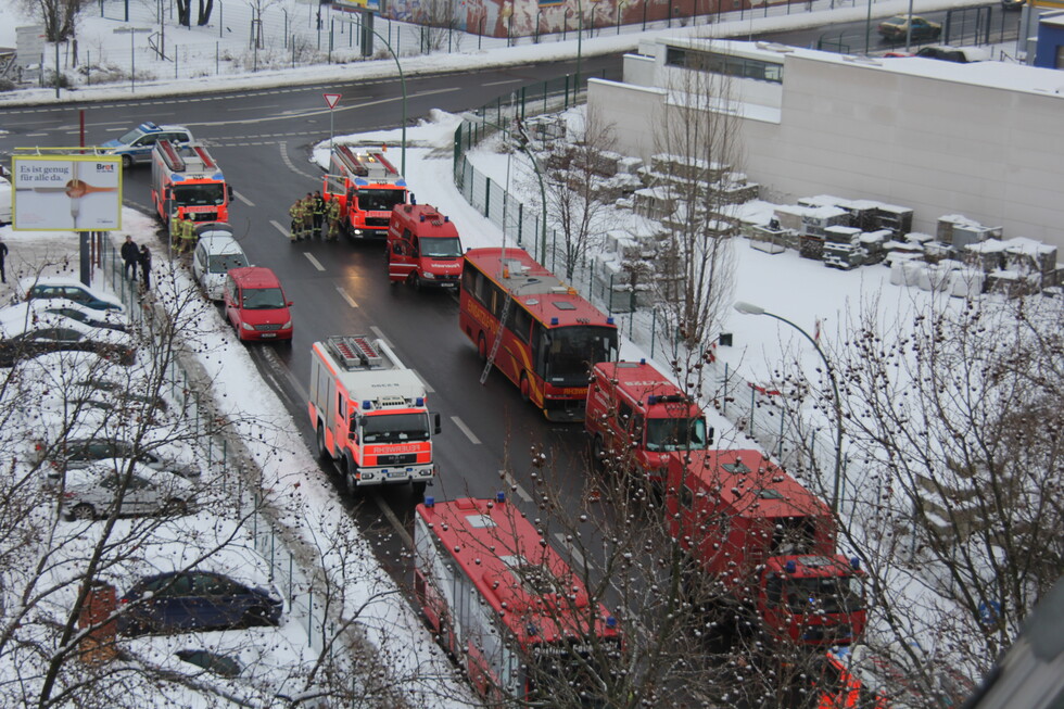 Einsatzfahrzeuge von oben