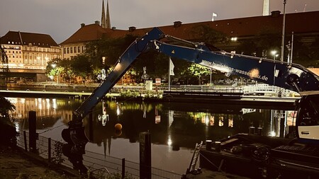 Blick auf die Fundstelle in der Spree