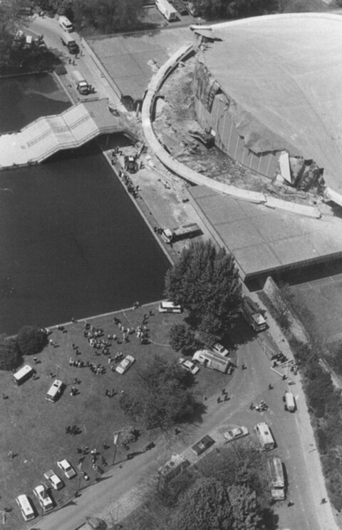 Luftbild der Einsatzstelle