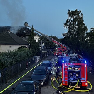 Brandbekämpfung über DLK