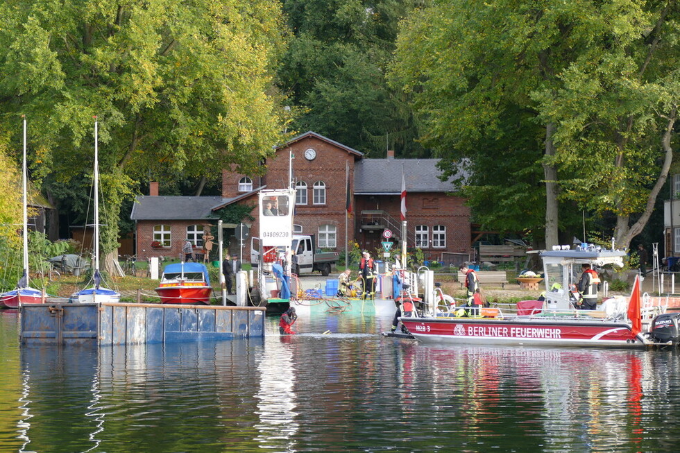 Einsatzstelle auf dem Wasser