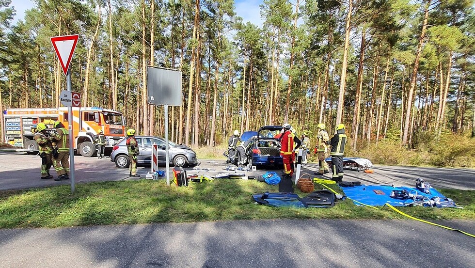 Technische Rettung einer eingeklemmten Person