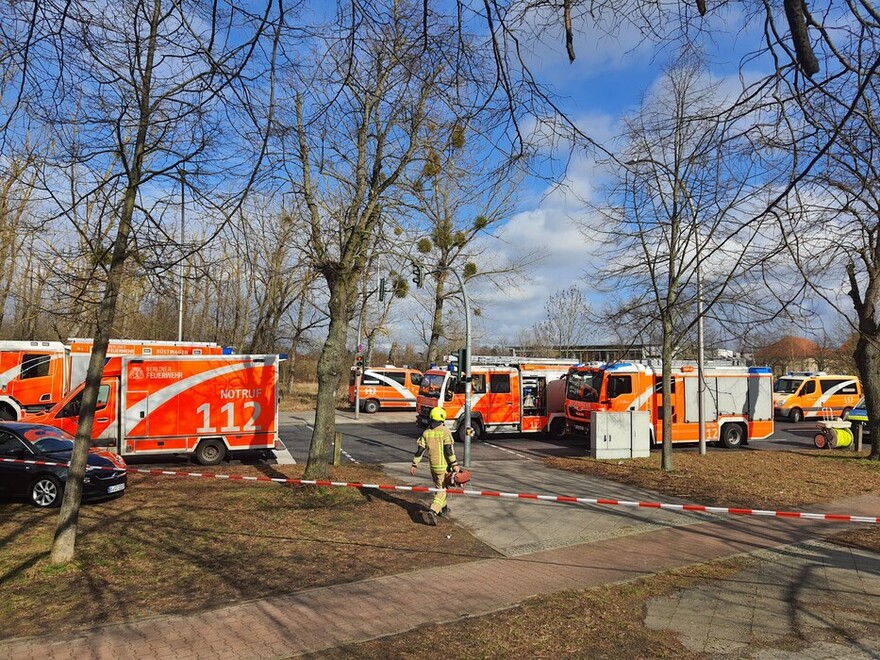 Fahrzeuge an der Einsatzstelle