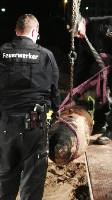 Weltkriegsbombe - Nach der Entschärfung