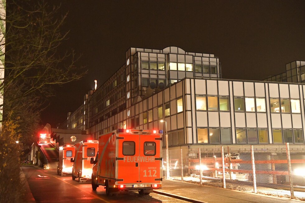 Aufstellung der Rettungswagen