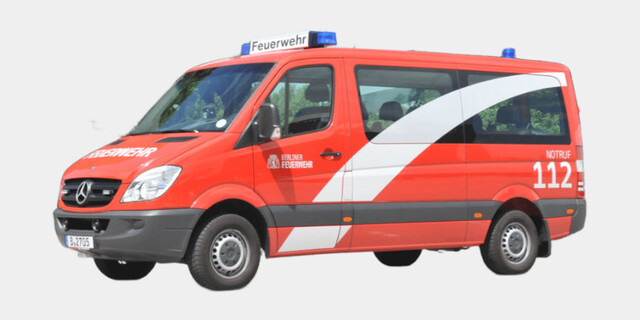 Roter Kleinbus