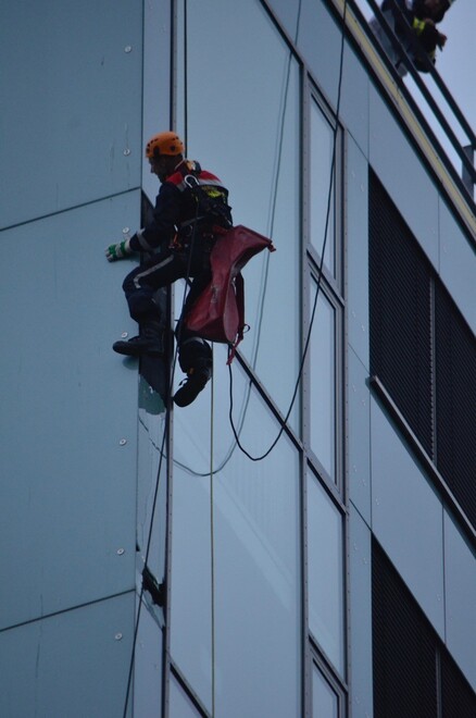 Arbeiten an der Fassade