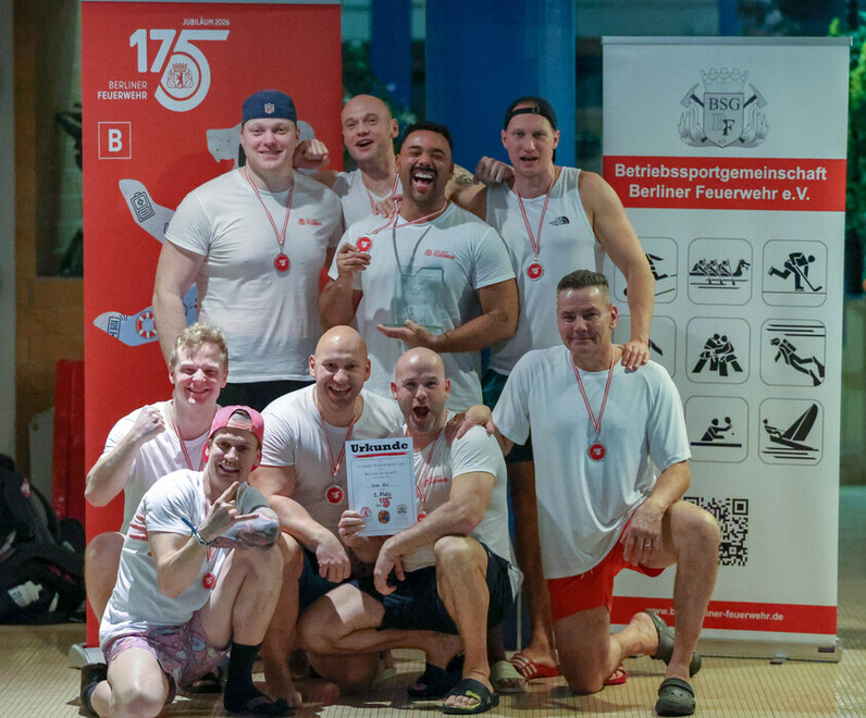 Die Siegermannschaft der Abteilung Einsatzbetrieb.