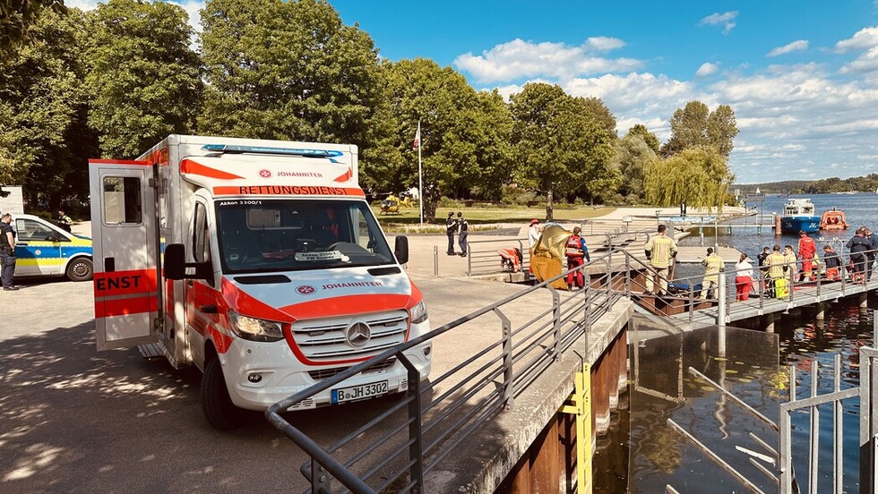 Einsatzstelle am Hafen Kladow