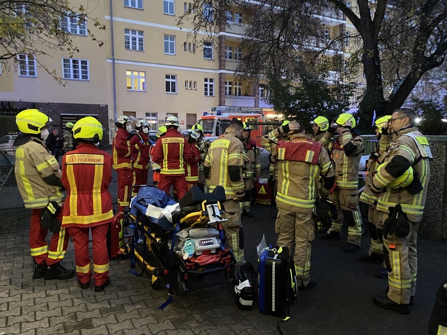 Patientenablage vor dem Pflegeheim.