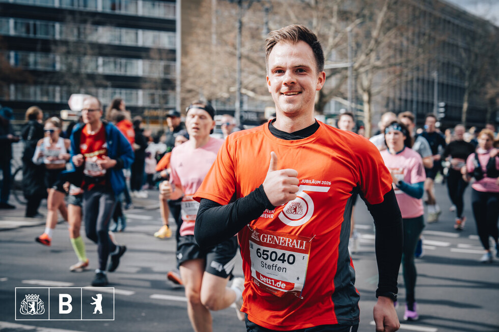 Berliner Halbmarathon – Die Berliner Feuerwehr mittendrin