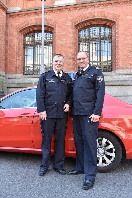 neue Führungsspitze der Berliner Feuerwehr: LBD Dr. Karsten Homrighausen und LBD-V Karsten Göwecke.