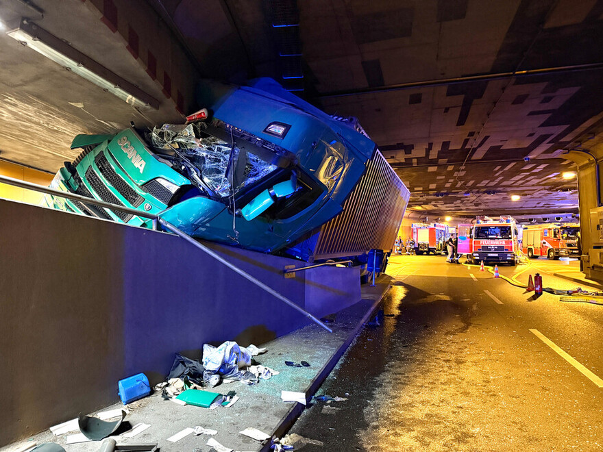 Verunfallter LKW