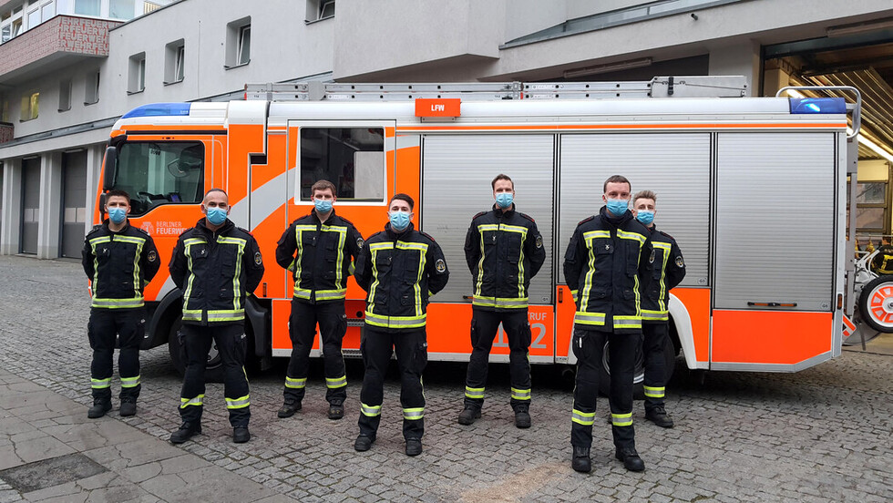 Erste Dienstmannschaft auf der Lehrfeuerwache