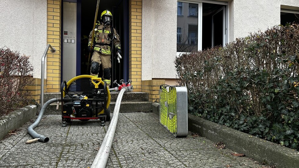 Entrauchung der Wohnung mittels Drucklüfter