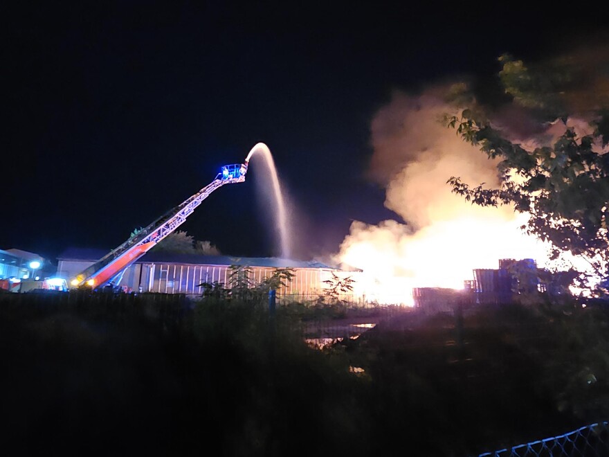 Drehleiter im Einsatz