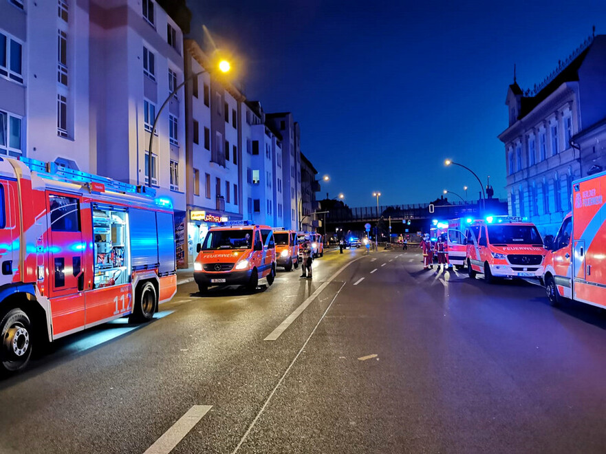 Fahrzeuge an der Einsatzstelle