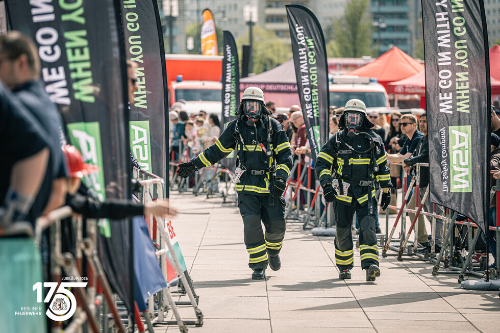 14. Berlin Firefighter Stairrun im 175. Jubiläumsjahr der Berliner Feuerwehr