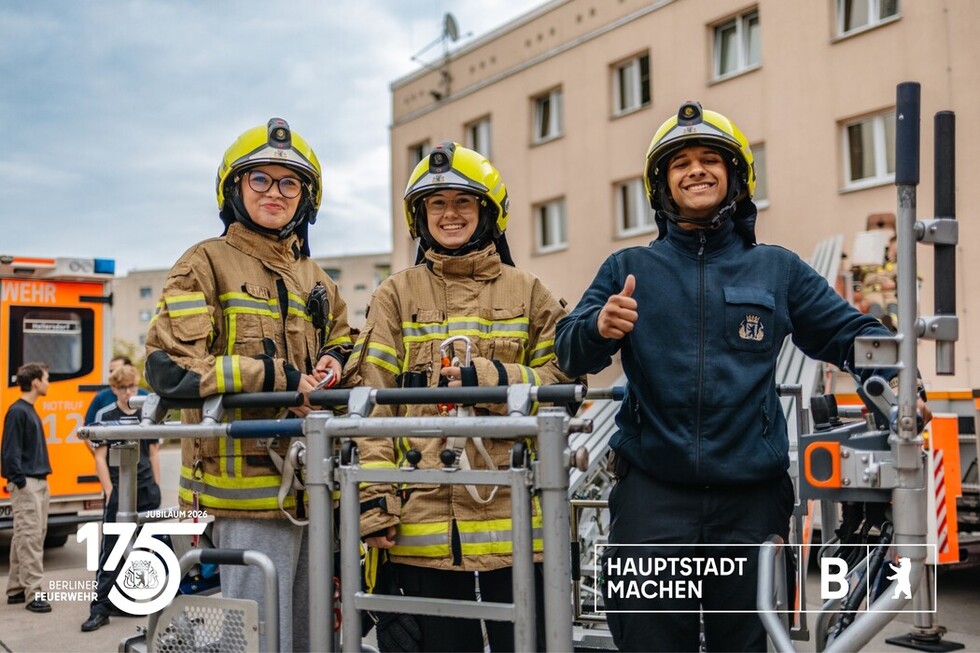 Ein besonderes Highlight: die Fahrt mit der Drehleiter.