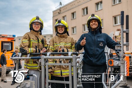Ein besonderes Highlight: die Fahrt mit der Drehleiter.