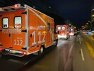 Rettungswagen zur Versorgung und Transport der Betroffenen