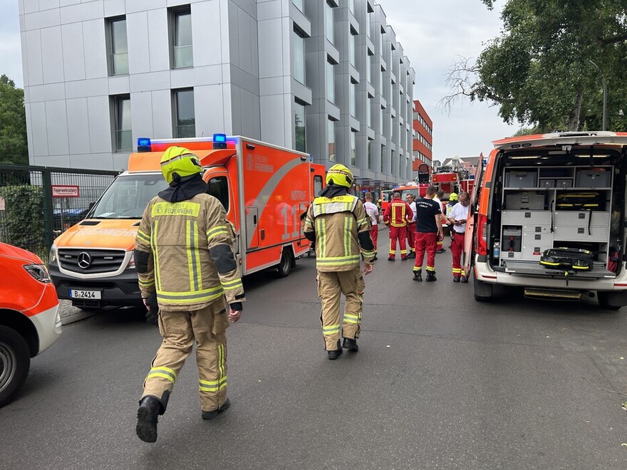 Blick in Richtung Einsatzstelle