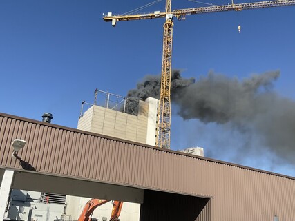 Brand im Abrißgebäude