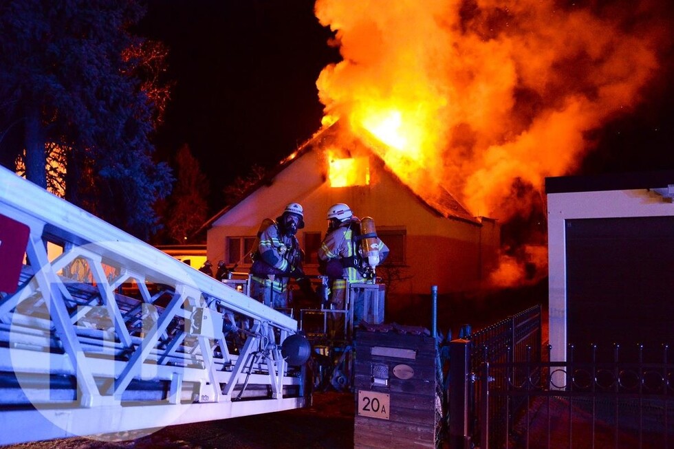 Brandbekämpfung über DLK