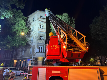 Drehleiter im Einsatz