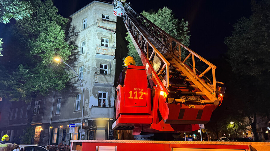 Drehleiter im Einsatz