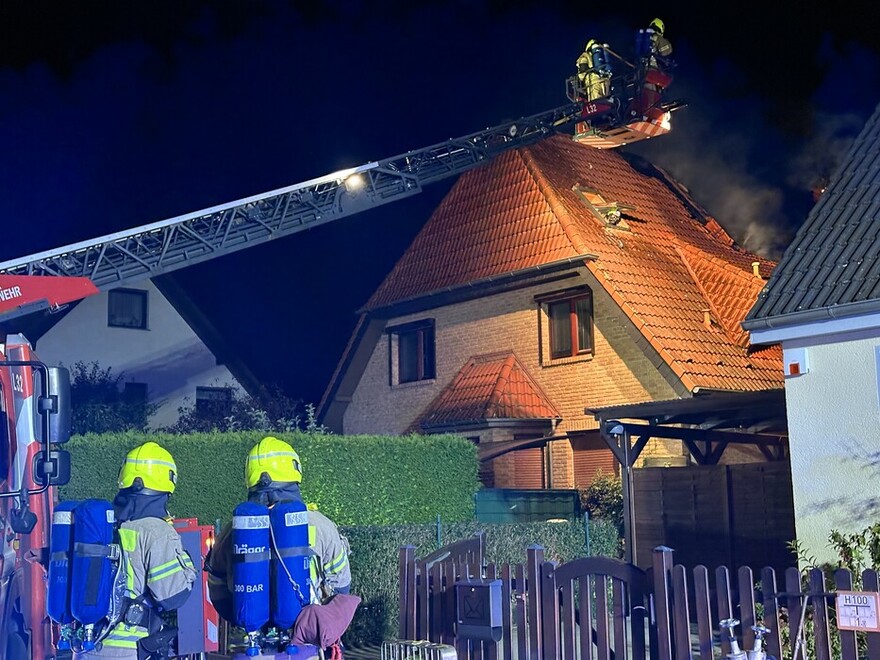 Drehleiter im Einsatz