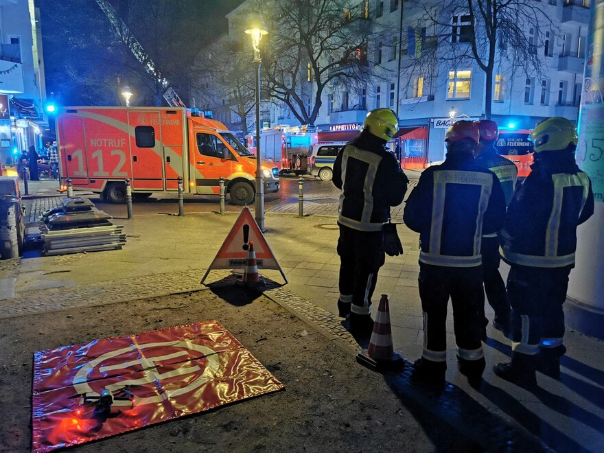 Drohnenteam an der Einsatzstelle