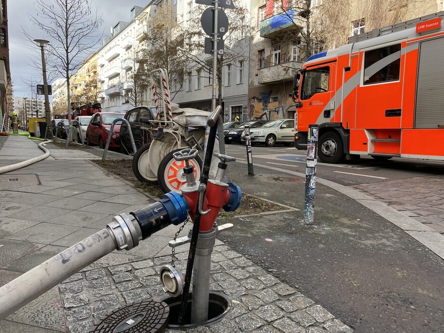 Wasserversorgung mittels Standrohr aus einem Unterflurhydranten