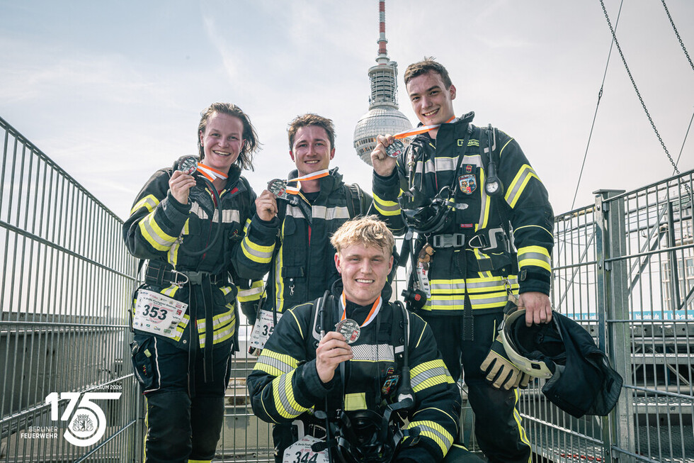 14. Berlin Firefighter Stairrun im 175. Jubiläumsjahr der Berliner Feuerwehr