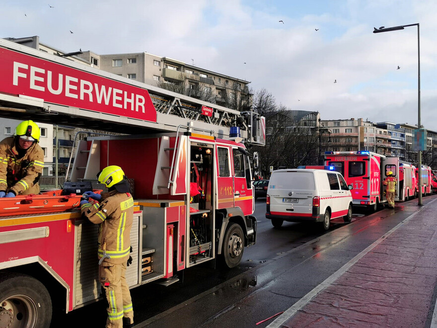 Fahrzeuge an der Einsatzstelle