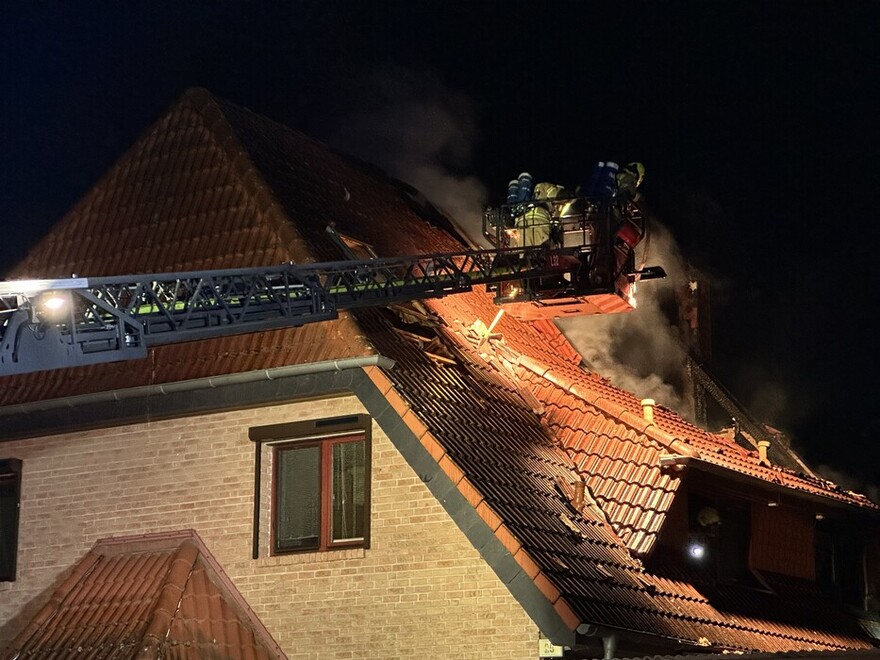 Drehleiter im Einsatz