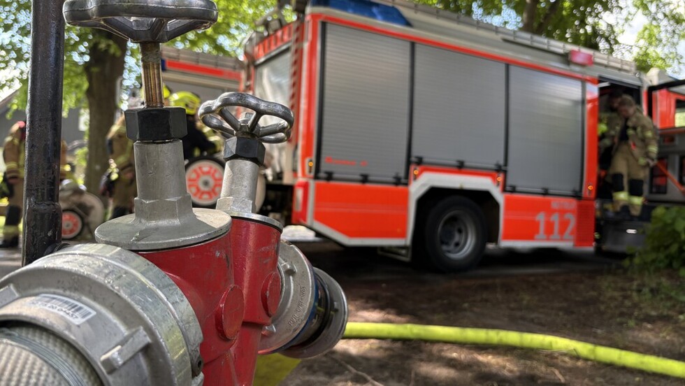 Löschfahrzeug mit einer Wasserversorgung