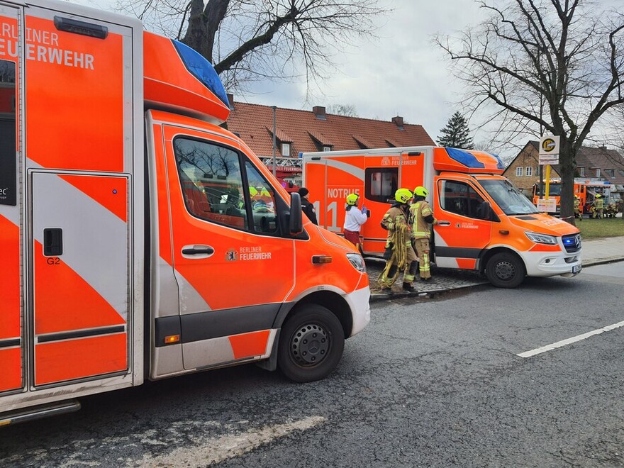 Rettungswagen an der Einsatzstelle