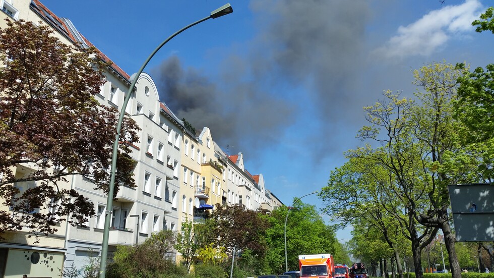 Vor der Einsatzstelle