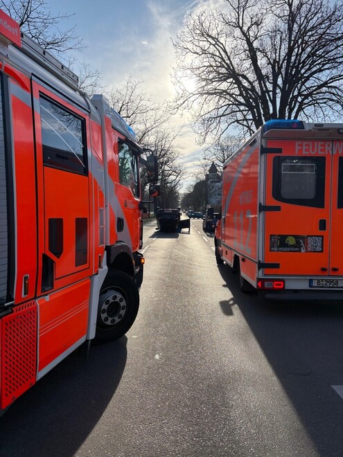 LHF und RTW an der Einsatzstelle in Schlachtensee