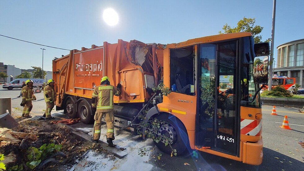 Schäden am Müllwagen