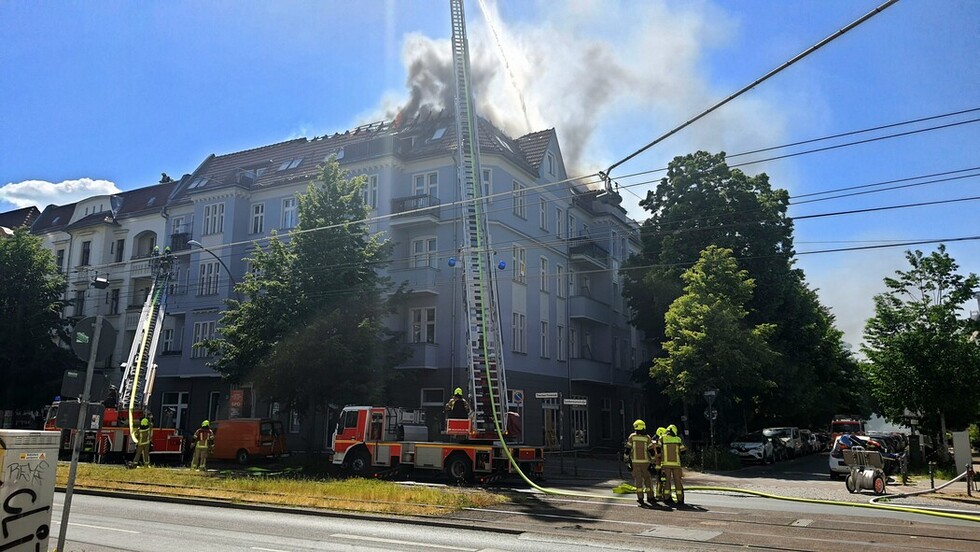 Brandbekämpfung über DLK