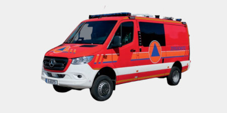 Abbildung CBRN-Erkundungswagen. Messfahrzeug zum Einsatz bei chemischen, biologischen, radiologischen oder nuklearen Gefahren.