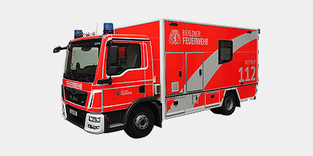 Abbildung Intensivtransportwagen<br>Besatzung von EB E 7 RD Flex