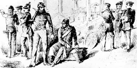 Symbolbild 1853: Brand im Zirkus Renz