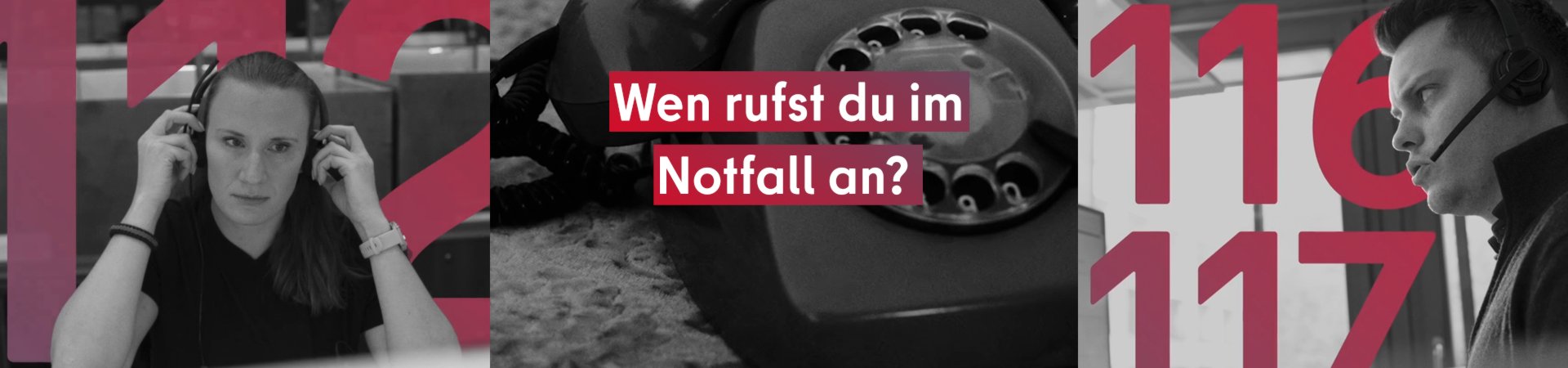 Notrufbearbeiter und Telefon
