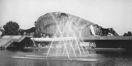 Symbolbild 1980: Teileinsturz der Kongresshalle