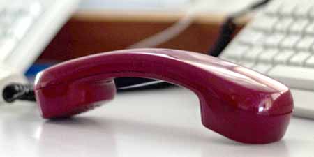 Roter Telefonhörer