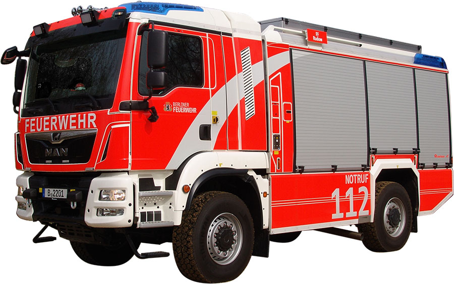 Tanklöschfahrzeug TLF 4000 Ansicht schräg vorn Fahrerseite