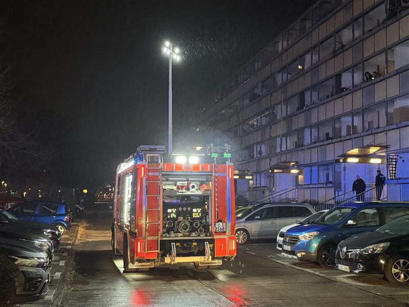 Löschfahrzeug an der Einsatzstelle